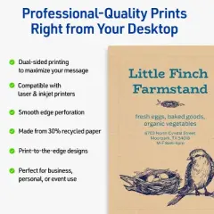 Avery Leaf Flat Cards, 3-1/2" x 5", Matte Kraft Brown, 200 Total