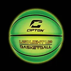 CIPTON LED Rechargeable Basketball: 29.5 in, Green, Ages 5+