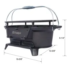 NAYSAYE Grill Racks Portable Cast Iron Griddle for Versatile Cooking Outdoors for Home Use, Black, 19.625"*10.625"*8.25"
