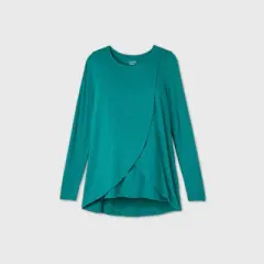 Long Sleeve Round Neck Over Belly Nursing Maternity T-Shirt - Isabel Maternity by Ingrid & Isabel&trade;