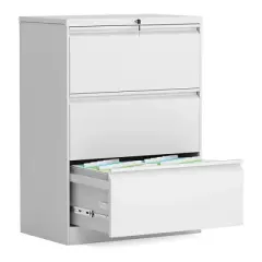AOBABO Locking 2 Drawer Metal Office Storage Organization Filing Cabinet with Adjustable File Hanging Bar and 2 Keys