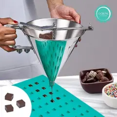 O'Creme 96 Cavity Square Mini Brownie Silicone Mold for Chocolate Truffles, Ganache, Jelly, Candy, Pralines, and Caramels