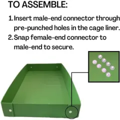 Midlee Guinea Pig Plastic Liner - Green
