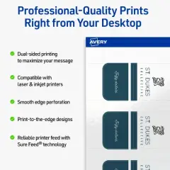 Avery Perforated Price Tags, 1-1/2" x 3", Glossy White, 100 Total