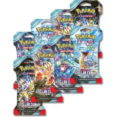 Pokemon TCG Scarlet & Violet Stellar Crown - 8 Booster Packs (80 Cards)