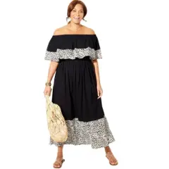 Swimsuits for All Women&rsquo;s Plus Size Mia Off the Shoulder Maxi Dress
