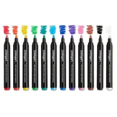KINGART PRO Acrylic Paint Markers 12 Colors