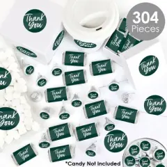 Big Dot of Happiness Emerald Elegantly Simple - Guest Party Favors Candy Favor Sticker Kit - 304 Pieces
