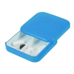 Unique Bargains Square 2 Compartment Pill Case 1 Pc