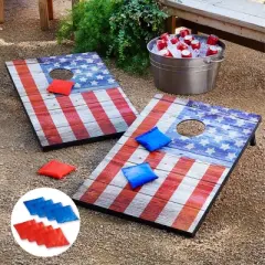 Hammer + Axe Game Bean Bag Toss Deluxe Game - Blue/Red