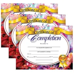 Hayes Publishing Certificate of Completion 8.5" x 11" 30 Per Pack 3 Packs (H-VA624-3)