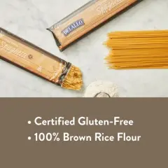 DeLallo Gluten-Free Brown Rice Spaghetti Pasta, 12 oz Bag, (8 Pack)
