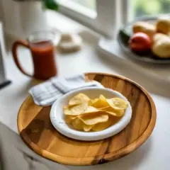 Kalmar Home Acacia Wood Lazy Susan - 15"