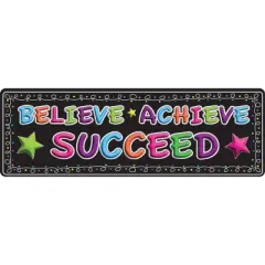 Ashley Productions&reg; The Original Fun Mat&trade;, Mat Runner, 15.5" x 47", Believe, Achieve, Succeed, Chalk Loops