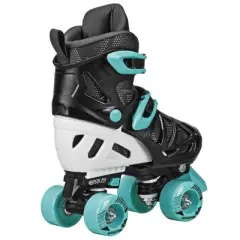 Roller Derby Youth Adjustable Roller Skates - Blue/Black 3-6: Indoor/Outdoor Use, 4 Wheels