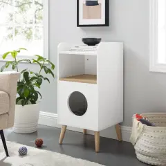 Sam's Pets Becky 32"  Cat Tree Bookshelf In White