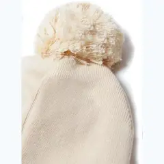 Stellou & Friends 100% Cotton Hat with Fleece Lining Beanie with Pom Pom for Toddler Kids Boys and Girls