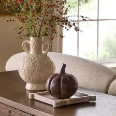 8" Marble Catchall Tray Off-White - Threshold&trade; designed with Studio McGee