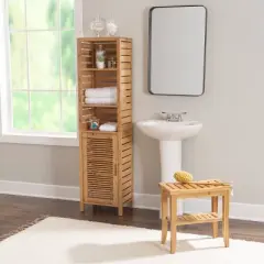 Bracken Tall Cabinet Natural - Linon