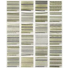 Wrapables 24 Sheets Gold, Silver & Black Nail Strips Nail Stickers Nail Art Set (Gold & Black Nail Strips)