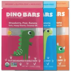 Dino Bars | OG Fruit Variety Pack | All 3 Fruit Flavors | Organic Mess-Free Kids Fruit Bars