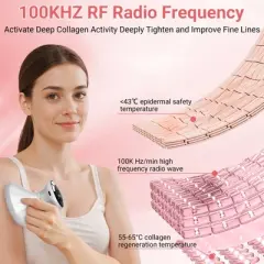 YEVYO Body Sculpting Machine with RF, EMS & Ultrasonic, LED Red & Blue Light Therapy - Anti-Cellulite & Skin Tightening for Belly, Arms, Legs - White