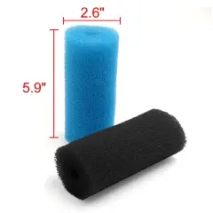Unique Bargains Cylinder Aquarium Pre-Filter Sponge Filter Cartridges 2.6" Dia 6 Pcs