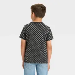 Boys' Short Sleeve Checkered T-Shirt - Cat & Jack&trade; Charcoal Gray