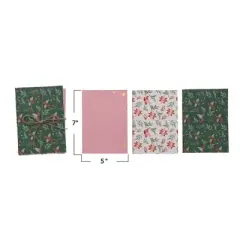 Storied Home Handmade Recycled Paper Soft Cover Notebooks with Patterns, Multicolor, Set of 3 Styles