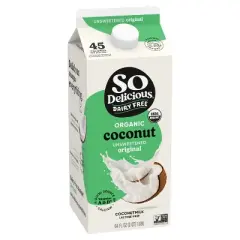 So Delicious Organic Unsweetened Dairy-Free Coconutmilk - 0.5gal