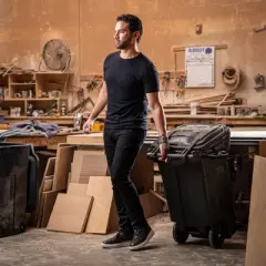 Plasticplace Toter Compatible Trash Bags, 64 Gallon, Black (25 Count)