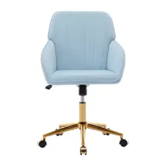 PAGED Adjustable Office Chair Ergonomic Swivel Gaming Chair with Elegant Golden Base for Living Room, Home Office