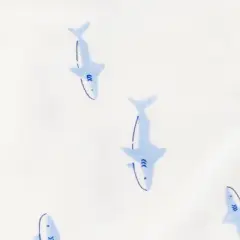 Carter's Just One You&reg;️ Baby 2pk Shark Towel - Blue: Cotton Polyester Hooded Towels, Animal Theme, 29"x29"