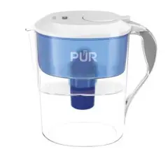 PUR 11 Cup Water Filtration Pitcher - Blue/White: BPA-Free, Filters Chlorine & Mercury, 40-Gallon Purifier, PUR Filter Compatible