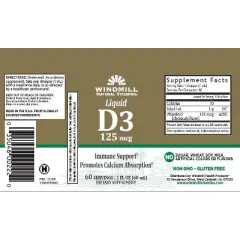 Windmill Vitamin D-3 125mg Liquid - 2 Oz