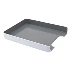 Fusion Letter Tray White and Gray (37522)
