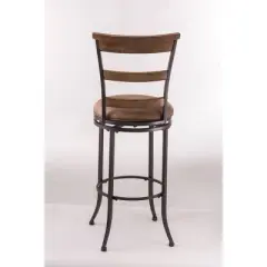 Charleston Swivel Ladder Back 26" Counter Height Barstool Metal/Tan - Hillsdale Furniture