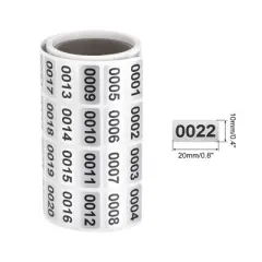 Unique Bargains Office Warehouse Self-Adhesive Consecutive Number Sticker Labels
