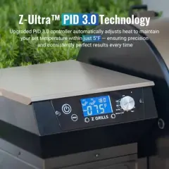 ZPG-7002C3E Wood Pellet Grill BBQ Smoker Digital Control with Cover - Silver - Z Grills: Electric Outdoor Cooking