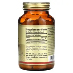 Solgar GABA, 500 mg, 100 Vegetable Capsules
