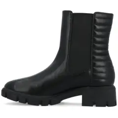 Journee Collection Womens Tatiana Round Toe Block Heel Chelsea Booties