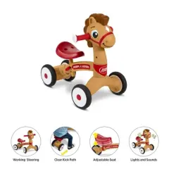 Radio Flyer Lil' Racers Percy the Pony Riding Toy: Steel & Plastic, Ages 1-3, 42 lb Capacity