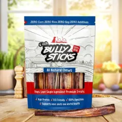 American Pet Supplies 6" Bully Sticks - Jumbo - All-Natural Dog Treats (2-Pack)
