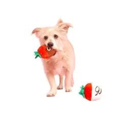 BARK I Chews You Chocolick Strawberries Dog Food Shaped Toy