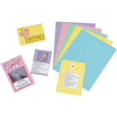 Array Card Stock Paper, 8-1/2 x 11 Inches, Assorted Pastel Colors, Pack of 100