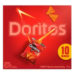 Doritos Nacho Cheese Flavored Tortilla Chips - 10oz/10ct