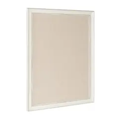 23" x 29" Macon Framed Linen Fabric Pinboard White - Kate and Laurel