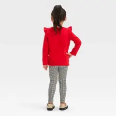 Toddler Girls' Bow-Tie Long Sleeve Top & Leggings Set - Cat & Jack&trade; Red