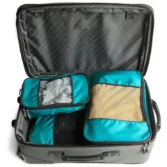 TravelWise Nylon Luggage Organization Packing Cubes, Teal, 3 Sizes