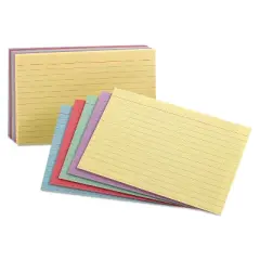 Oxford Ruled Index Cards 3 x 5 Blue/Violet/Canary/Green/Cherry 100/Pack 40280